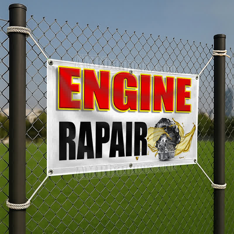 Engine Works Banner Engine Repair Vinyl Banner – FSH0255 | Vinyl Banner