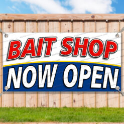 BAIT SHOP NOW OPEN Advertising Vinyl Banner Flag Sign Many Sizes__TMP0555.psd by AMBBanners