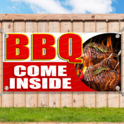 BBQ COME INSIDE Advertising Vinyl Banner Flag Sign Many Sizes RETAIL V2 _CLR0013.psd by AMBBanners