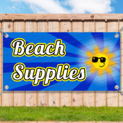 BEACH SUPPLIES STUFF SUMMER RENTALS Advertising Vinyl Banner Sign Many Sizes__FX0917.psd by AMBBanners