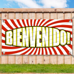 BIENVENIDO Vinyl Banner Flag Sign Many Sizes SPANISH WELCOME _CLR0021.psd by AMBBanners