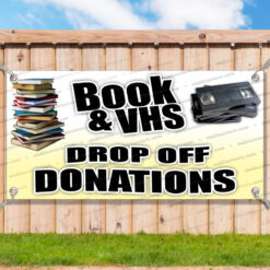 BOOK VHS CD BOOKS OR CUSTOM DONATIONS Advertising Vinyl Banner Sign Many Sizes__FX0925.psd by AMBBanners