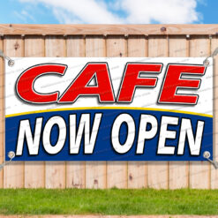CAFE NOW OPEN Advertising Vinyl Banner Flag Sign Many Sizes__TMP1212.psd by AMBBanners