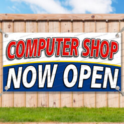 COMPUTER SHOP NOW OPEN Advertising Vinyl Banner Flag Sign Many Sizes__TMP2101.psd by AMBBanners