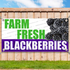 FARM FRESH BLACKBERRIES CLEARANCE BANNER Advertising Vinyl Flag Sign INV _CLR0083.psd by AMBBanners