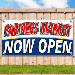 FARMERS MARKET NOW OPEN Advertising Vinyl Banner Flag Sign Many Sizes__TMP3055.psd by AMBBanners