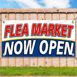 FLEA MARKET NOW OPEN Advertising Vinyl Banner Flag Sign Many Sizes__TMP3270.psd by AMBBanners