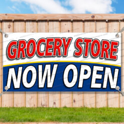 GROCERY STORE NOW OPEN Advertising Vinyl Banner Flag Sign Many Sizes__TMP3873.psd by AMBBanners