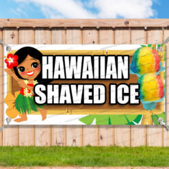 HAWAIIAN SHAVED ICE CLEARANCE BANNER Advertising Vinyl Flag Sign INV V2 _CLR0122.psd by AMBBanners