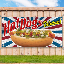 HOT DOGS CLEARANCE BANNER Advertising Vinyl Flag Sign INV _CLR0125.psd by AMBBanners