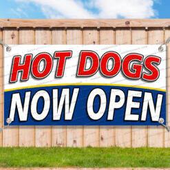 HOT DOGS NOW OPEN Advertising Vinyl Banner Flag Sign Many Sizes__TMP4370.psd by AMBBanners