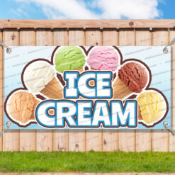 ICE CREAM CLEARANCE BANNER Advertising Vinyl Flag Sign INV _CLR0128.psd by AMBBanners