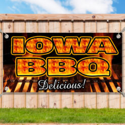 IOWA BBQ Advertising Vinyl Banner Flag Sign Many Sizes Available USA__TMP4543.psd by AMBBanners