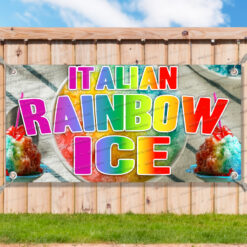 ITALIAN ICE RAINBOW CLEARANCE BANNER Advertising Vinyl Flag Sign INV _CLR0134.psd by AMBBanners