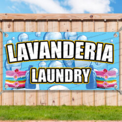 LAVANDERIA Vinyl Banner Flag Sign Many Sizes LAUNDRY SPANISH RETAIL _CLR0143.psd by AMBBanners