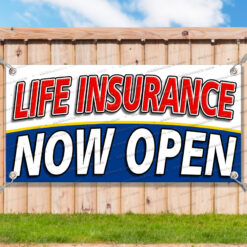 LIFE INSURANCE NOW OPEN Advertising Vinyl Banner Flag Sign Many Sizes__TMP4838.psd by AMBBanners