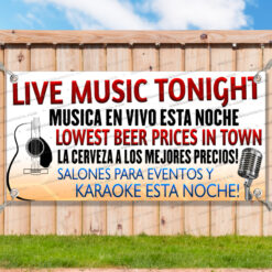 LIVE MUSIC TONIGHT KARAOKE Advertising Vinyl Banner Flag Sign Many Sizes__FX1042.psd by AMBBanners