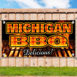 MICHIGAN BBQ Advertising Vinyl Banner Flag Sign Many Sizes Available USA__TMP5162.psd by AMBBanners
