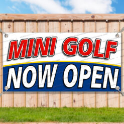 MINI GOLF NOW OPEN Advertising Vinyl Banner Flag Sign Many Sizes__TMP5185.psd by AMBBanners