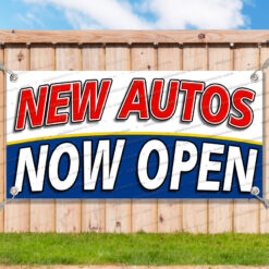 NEW AUTOS NOW OPEN Advertising Vinyl Banner Flag Sign Many Sizes__TMP5347.psd by AMBBanners