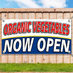 ORGANIC VEGETABLES NOW OPEN Advertising Vinyl Banner Flag Sign Many Sizes__TMP5966.psd by AMBBanners