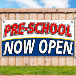 PRE SCHOOL NOW OPEN Advertising Vinyl Banner Flag Sign Many Sizes__TMP6334.psd by AMBBanners