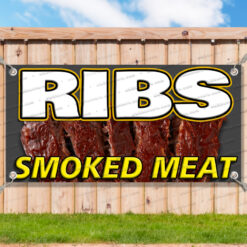 RIBS Advertising Vinyl Banner Flag Sign Many Sizes BBQ FOOD SMOKED MEAT__TMP6648.psd by AMBBanners