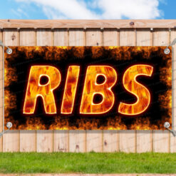 RIBS Advertising Vinyl Banner Flag Sign Many Sizes USA__TMP6649.psd by AMBBanners