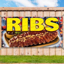 RIBS BBQ Advertising Vinyl Banner Flag Sign Many Sizes Available__TMP6653.psd by AMBBanners