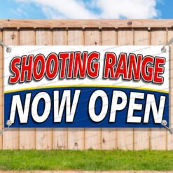 SHOOTING RANGE NOW OPEN Advertising Vinyl Banner Flag Sign Many Sizes__TMP7009.psd by AMBBanners