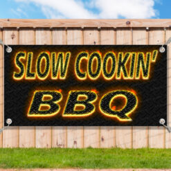 SLOW COOKIN' BBQ Advertising Vinyl Banner Flag Sign Many Sizes USA V3__TMP7047.psd by AMBBanners