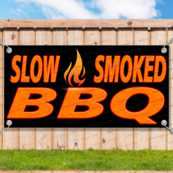 SLOW SMOKED BBQ Advertising Vinyl Banner Flag Sign Many Sizes USA__TMP7049.psd by AMBBanners