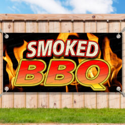SMOKED BBQ Advertising Vinyl Banner Flag Sign Many Sizes BARBEQUE FOOD__TMP7066.psd by AMBBanners