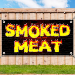 SMOKED MEAT Advertising Vinyl Banner Flag Sign Many Sizes USA BBQ__TMP7072.psd by AMBBanners