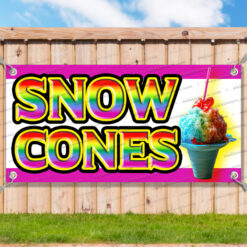 SNOW CONES CLEARANCE BANNER Advertising Vinyl Flag Sign INV V4 _CLR0218.psd by AMBBanners