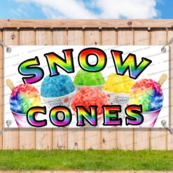 SNOW CONES RAINBOW CLEARANCE BANNER Advertising Vinyl Flag Sign INV _CLR0219.psd by AMBBanners