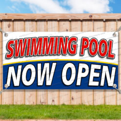 SWIMMING POOL NOW OPEN Advertising Vinyl Banner Flag Sign Many Sizes__TMP7406.psd by AMBBanners