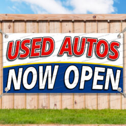 USED AUTOS NOW OPEN Advertising Vinyl Banner Flag Sign Many Sizes__TMP8128.psd by AMBBanners