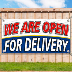 WE ARE OPEN FOR DELIVERY Advertising Vinyl Banner Flag Sign VIRUS RESTAURANT__TMP8403.psd by AMBBanners
