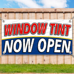 WINDOW TINT NOW OPEN Advertising Vinyl Banner Flag Sign Many Sizes__TMP8876.psd by AMBBanners